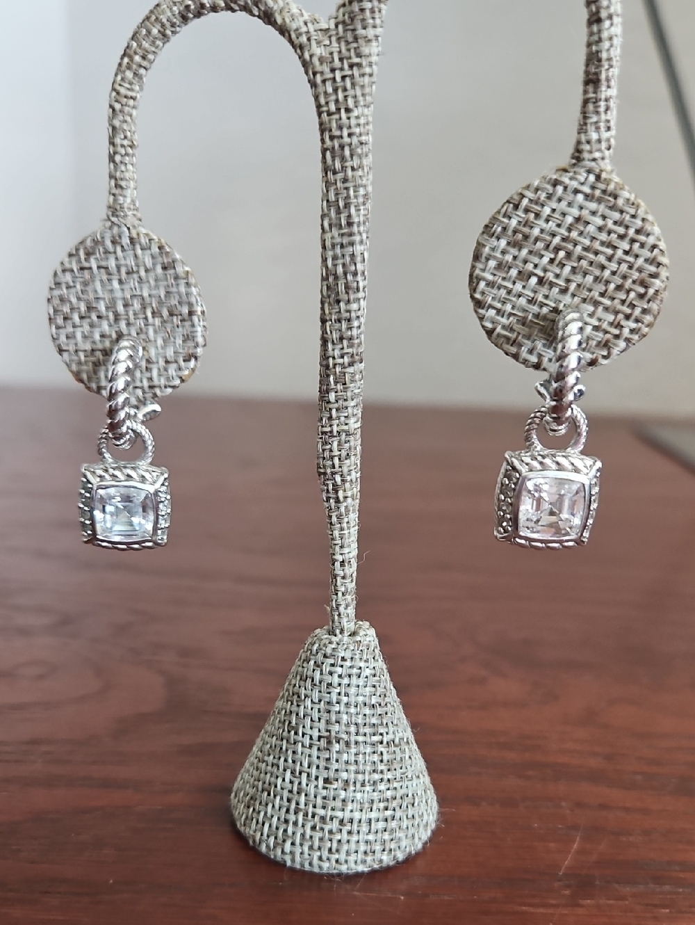 Judith Ripka Drop Diamonique Earrings.